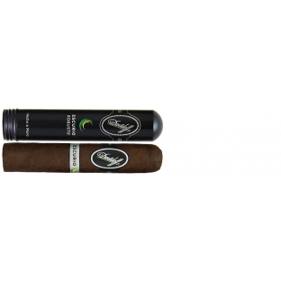 ciemne cygaro davidoff escurio, w eleganckiej czarnej tubie