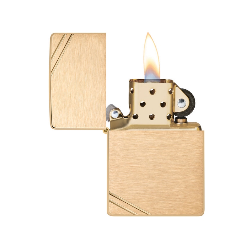 płomień z zapalniczki zippo vintage brass 60000808