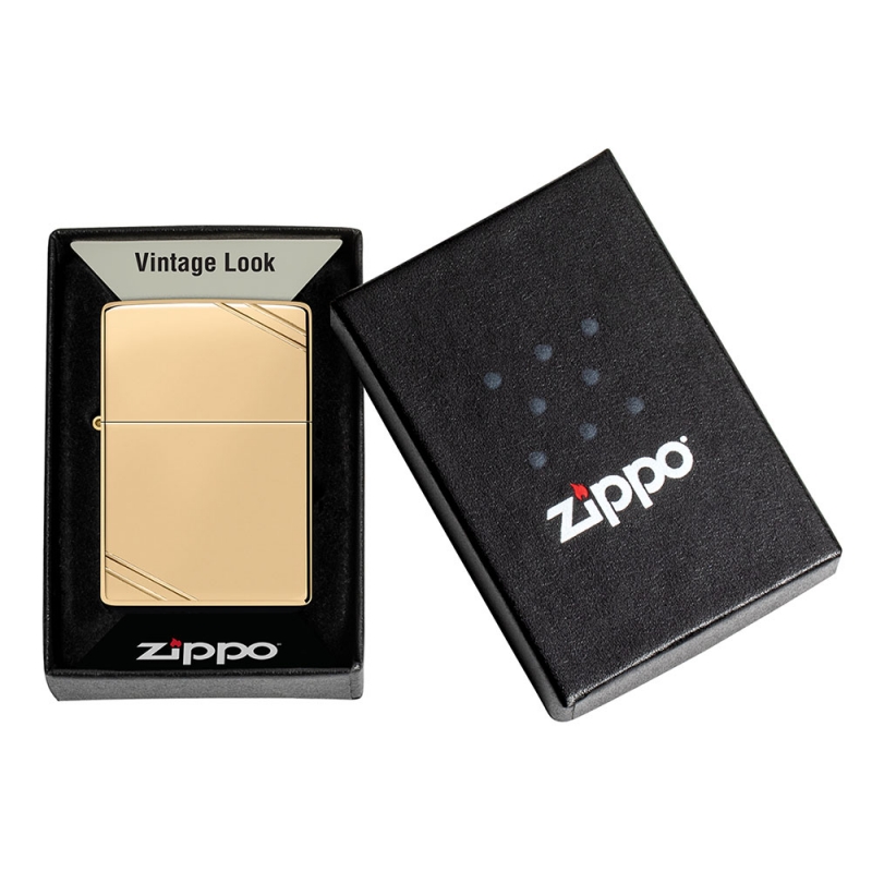 pudełko z zapalniczką zippo 270 vintage brass high polish 60001168