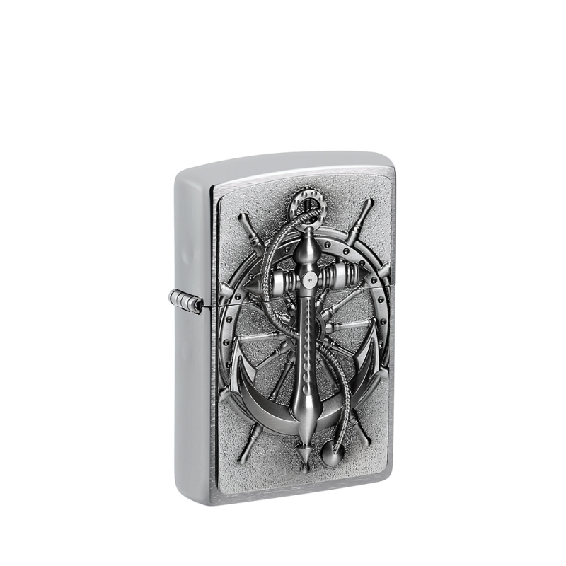 zapalniczka benzynowa Zippo z kotwicą srebrna zapalniczka benzynowa Zippo z kotwicą srebrna