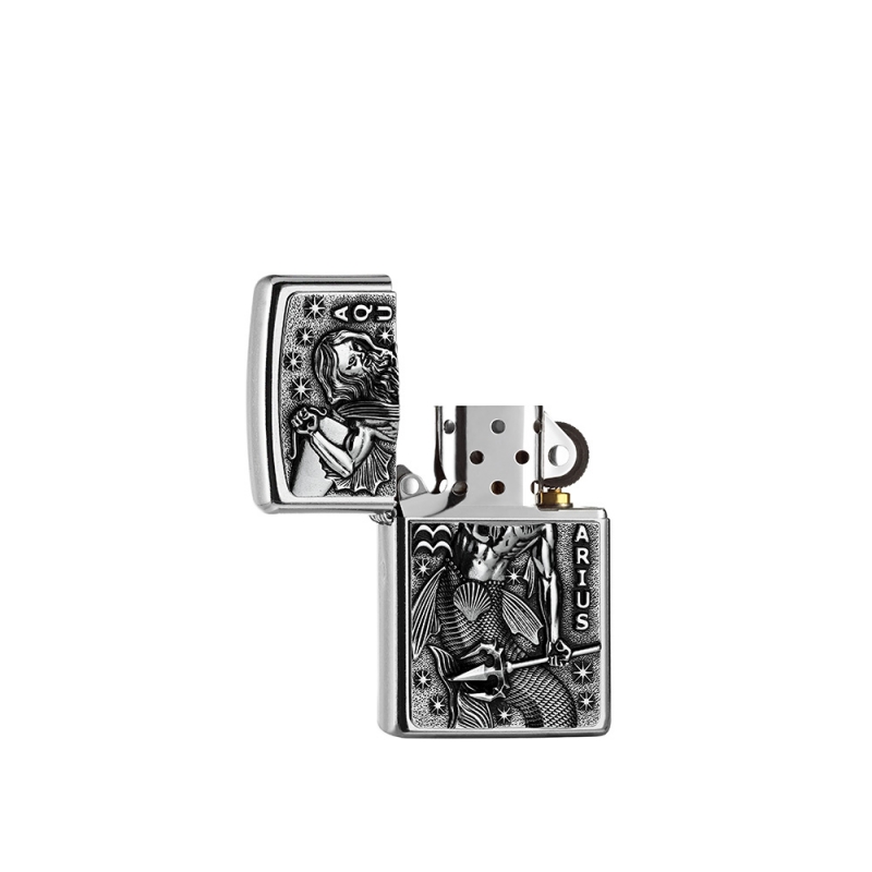 Zippo zapalniczka benzynowa z motywem znaku zodiaku Wodnik