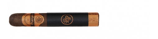 eleganckie cygaro robione ręcznie ze złoto czarnym pierścieniem z nadrukiem logo marki rocky patel