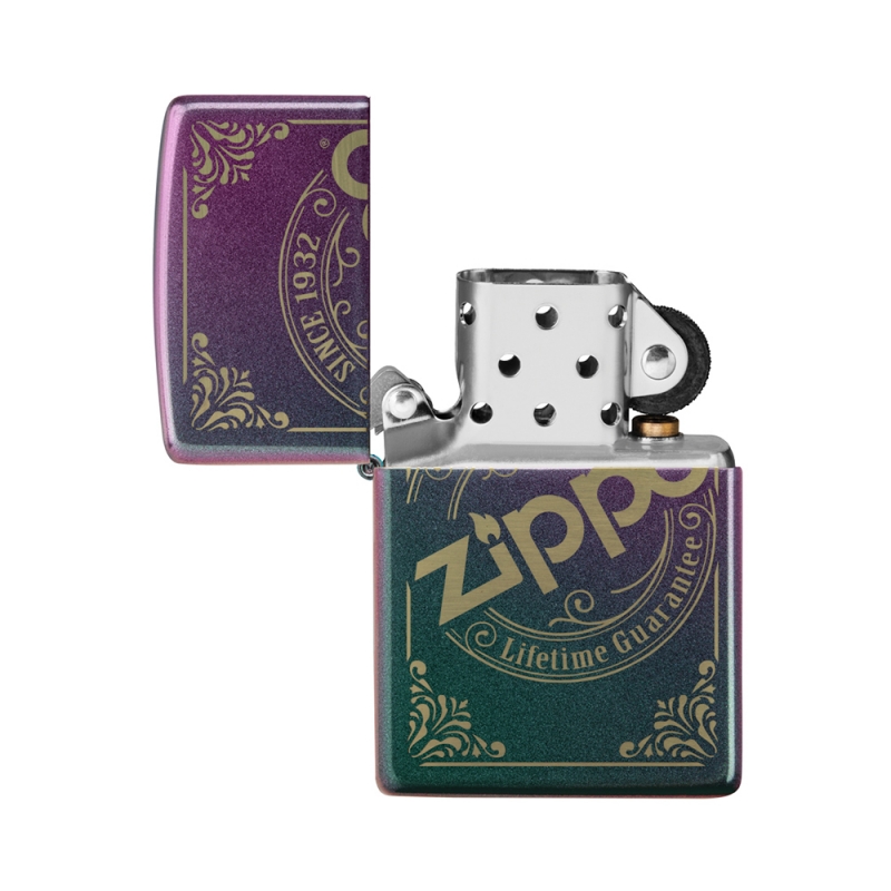 otwarta zapalniczka Zippo Logo Iridescent Laser