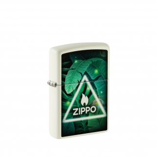 biała fluorescencyjna zapalniczka zippo nature design