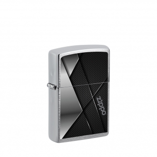 elegancka zapalniczka zippo z industrialnym motywem i małym logo zippo