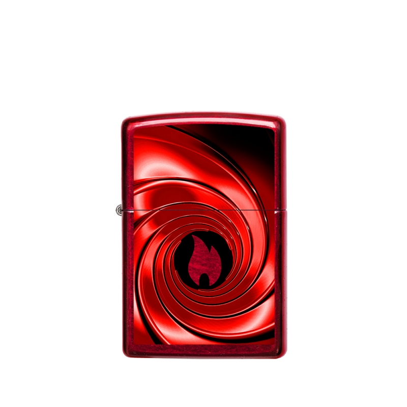 czerwona benzynowa zapalniczka zippo red swirl design