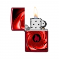 płomień zapalniczki zippo red swirl design