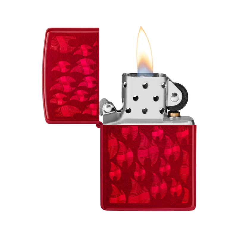 płomień zapalniczki zippo candy apple red