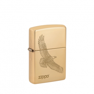 benzynowa zapalniczka w kolorze złotym z orłem Zippo Eagle Brass