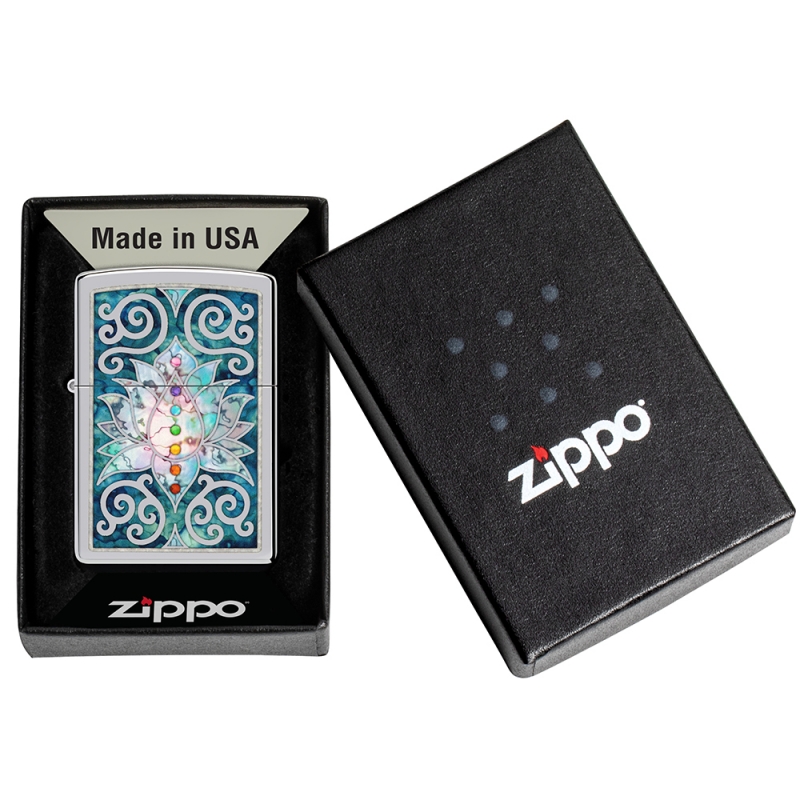 Zippo Lotus Flower Design w pudełku prezentowym