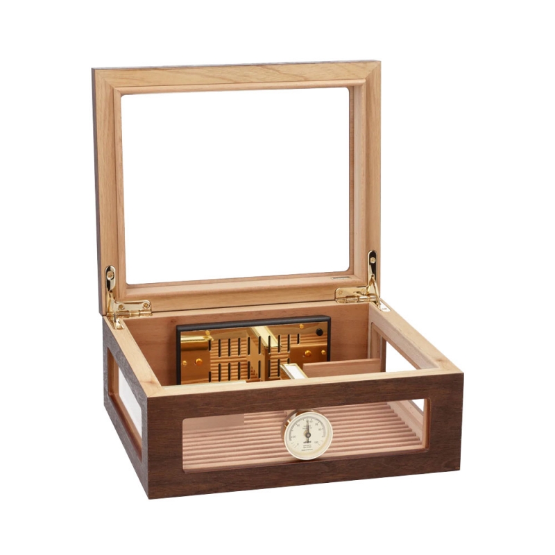 Otwarty Humidor Adorini Treviso Walnut M Deluxe z higrometrem