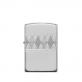 srebrna zapalniczka Zippo Diamond Pattern Design