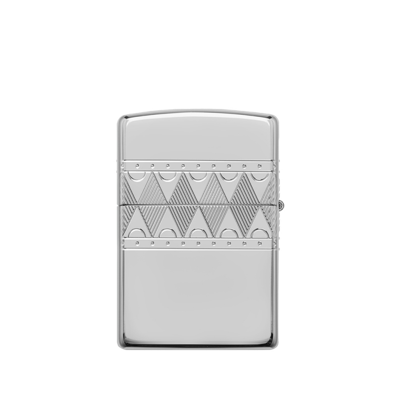 zapalniczka Zippo ze srebra z eleganckim wzorem