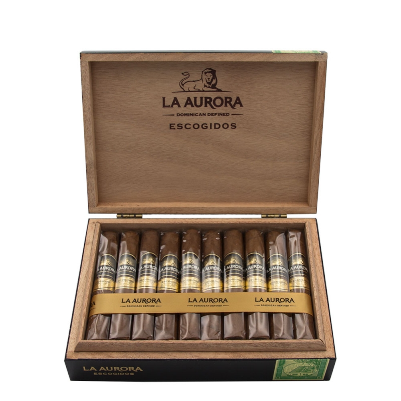 Otwarte pudełko cygar La Aurora Escogidos Robusto Otwarte pudełko cygar La Aurora Escogidos Robusto