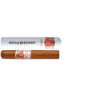 delikatne cygaro Hoyo de Monterrey w eleganckiej białej tubie chroniącej przed uszkodzeniem