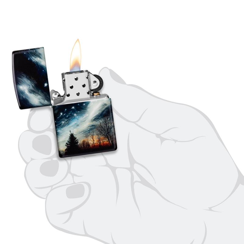 zapalniczka Zippo z konstelacją gwiazd na obudowie zapalniczka Zippo z konstelacją gwiazd na obudowie