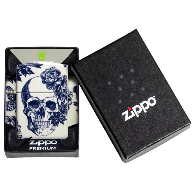 Zippo Floral Skull Design w pudełku