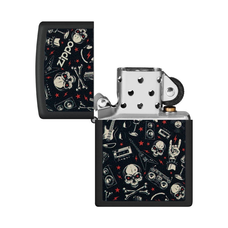 benzynowa zapalniczka Zippo w czaszki czarna benzynowa zapalniczka Zippo w czaszki czarna