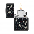 Zippo zapalniczka w czaszki z płomieniem Zippo zapalniczka w czaszki z płomieniem