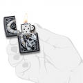 Zippo zapalniczka na benzynę z czaszką i zegarem Zippo zapalniczka na benzynę z czaszką i zegarem