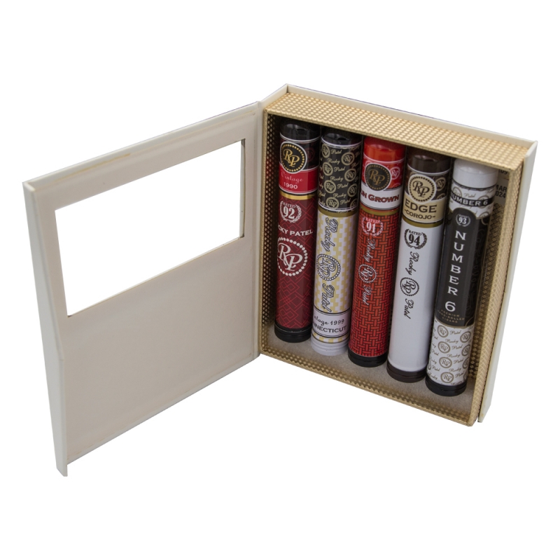 Otwarty sampler z cygarami w tubie Rocky Patel Deluxe Toro Tubos