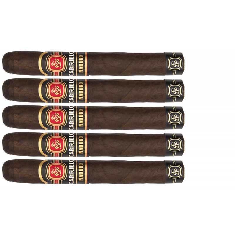 Pięć cygar E.P. Carrillo Maduro Toro Pięć cygar E.P. Carrillo Maduro Toro