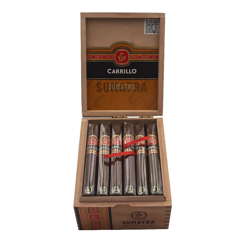 Otwarte pudełko cygar E.P. Carrillo Sumatra Toro Otwarte pudełko cygar E.P. Carrillo Sumatra Toro