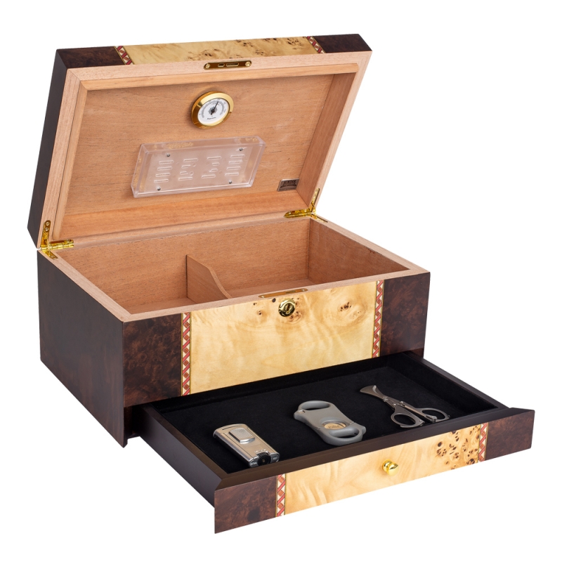 Wysunięta szuflada na akcesoria humidoru  Supreme Florina HUM-HS-605WAL