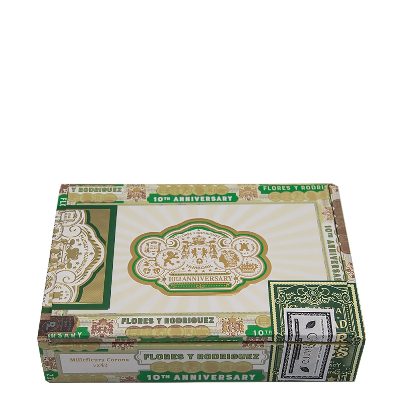 Zamknięte pudełko z cygarami PDR Flores Y Rodriguez 10th Anniversary Reserva Limitada Corona Zamknięte pudełko z cygarami PDR Flores Y Rodriguez 10th Anniversary Reserva Limitada Corona