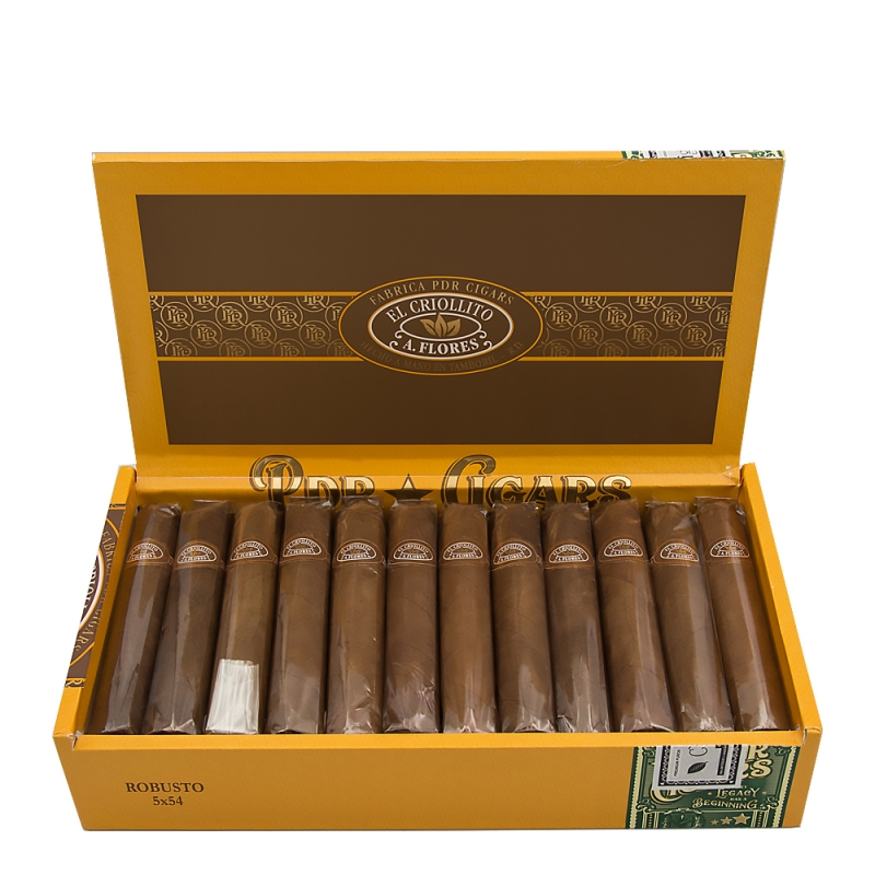 Otwarte pudełko z cygarami PDR El Criollito Robusto Otwarte pudełko z cygarami PDR El Criollito Robusto