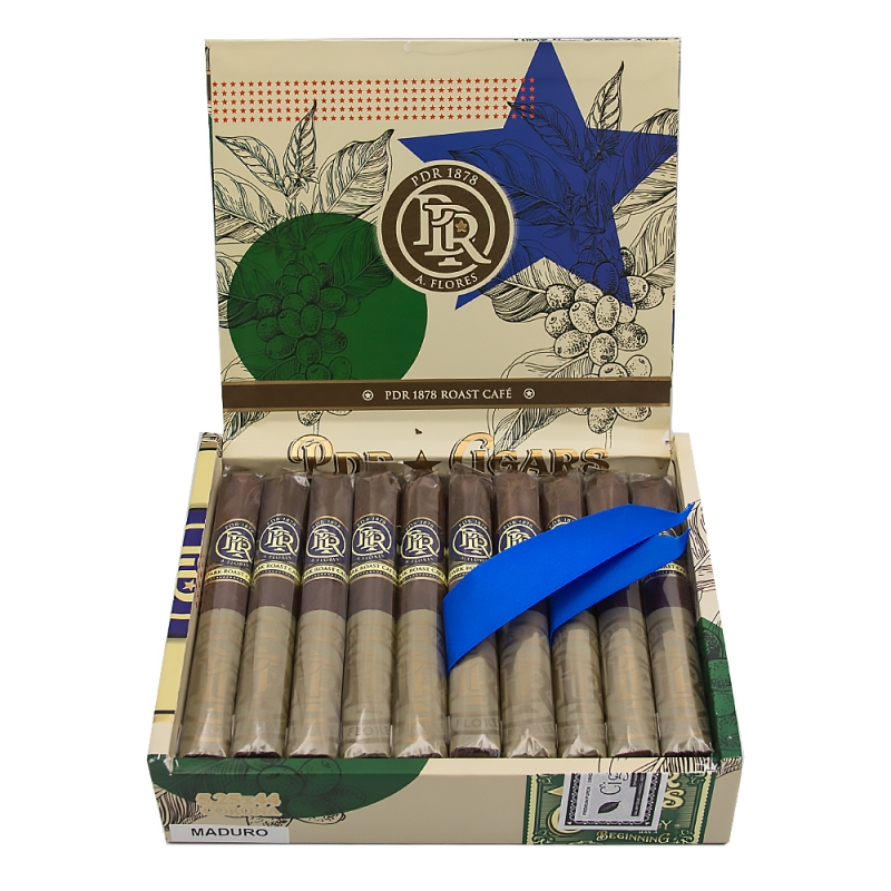 Otwarte pudełko z cygarami PDR 1878 Dark Roast Cafe Maduro Corona Otwarte pudełko z cygarami PDR 1878 Dark Roast Cafe Maduro Corona