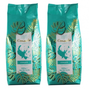 2 sztuki 1000 g kawy ziarnistej z etiopii