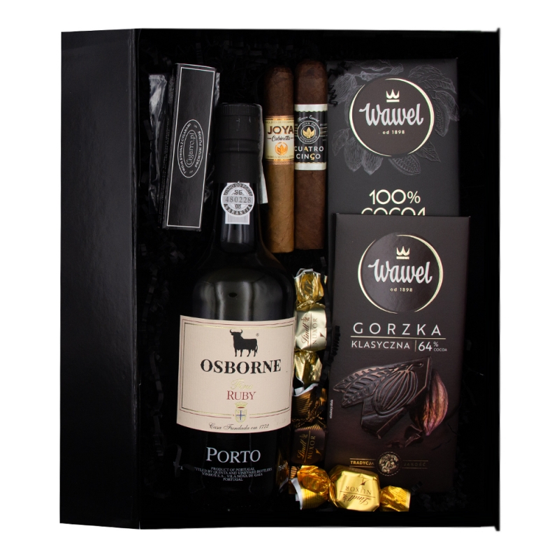 Porto Osborne Ruby z z cygarami od Joya de Nicaragua i czekoladą Wedel Porto Osborne Ruby z z cygarami od Joya de Nicaragua i czekoladą Wedel