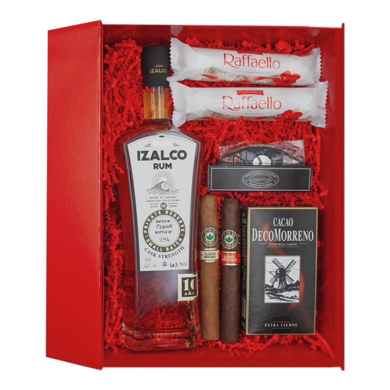 Zestaw prezentowy - Rum Izalco 10 z cygarami od Joya de Nicaragua Zestaw prezentowy - Rum Izalco 10 z cygarami od Joya de Nicaragua