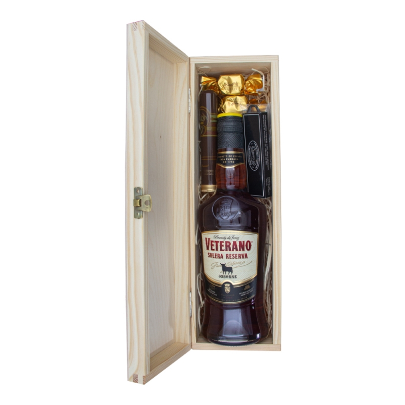 Brandy Veterano w zestawie prezentowym z cygarami Oliva Brandy Veterano w zestawie prezentowym z cygarami Oliva