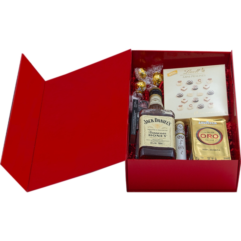 Zestaw prezentowy czerwony - Jack Daniels Honey Zestaw prezentowy czerwony - Jack Daniels Honey