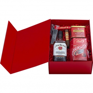 Zestaw prezentowy czerwony - Jim Beam White Kentucky
