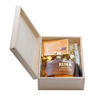 Zestaw prezentowy - Rum Kuna w drewnianej dużej skrzynce
