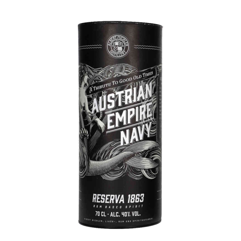tuba prezentowa dla butelki rumu Austrian Empire 1863 tuba prezentowa dla butelki rumu Austrian Empire 1863