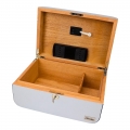 otwarty humidor z elektrycznym higrometrem z jasnego cedru otwarty humidor z elektrycznym higrometrem z jasnego cedru