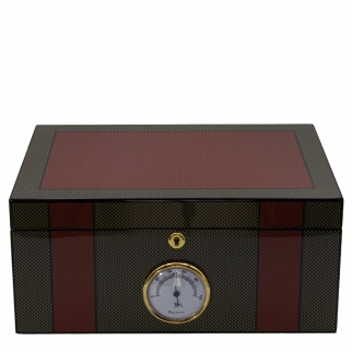 Humidor Carbon na 40 cygar 563113 w kolorze zieleni i czerwieni