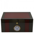Humidor Carbon na 40 cygar 563113 w kolorze zieleni i czerwieni Humidor Carbon na 40 cygar 563113 w kolorze zieleni i czerwieni