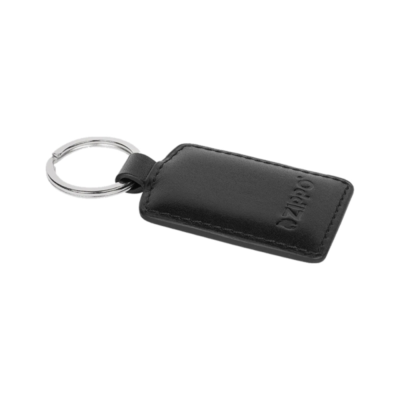 płaski breloczek z napisem Zippo w kolorze czarnym płaski breloczek z napisem Zippo w kolorze czarnym