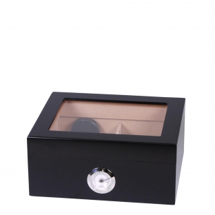 Humidor 25 Black Matt Glass...