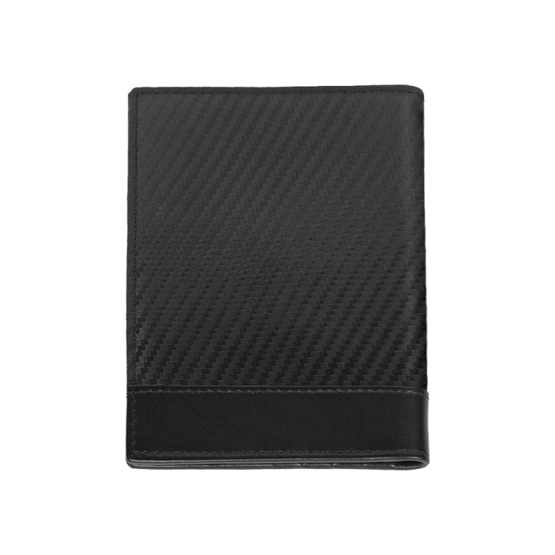 etui na paszport Zippo ze wzorem czarnego włókna węglowego