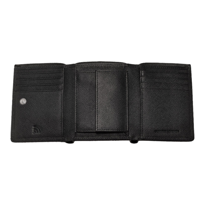 otwarty portfel Zippo Saffiano z widocznymi dodatkowymi przegródkami otwarty portfel Zippo Saffiano z widocznymi dodatkowymi przegródkami