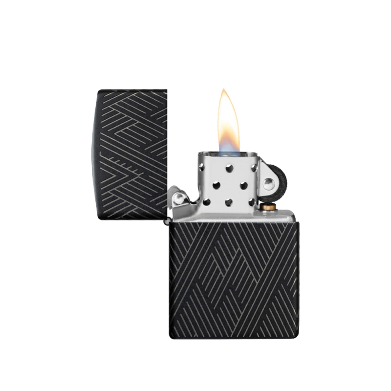 czarna abstrakcyjna zapalniczka benzynowa Zippo czarna abstrakcyjna zapalniczka benzynowa Zippo