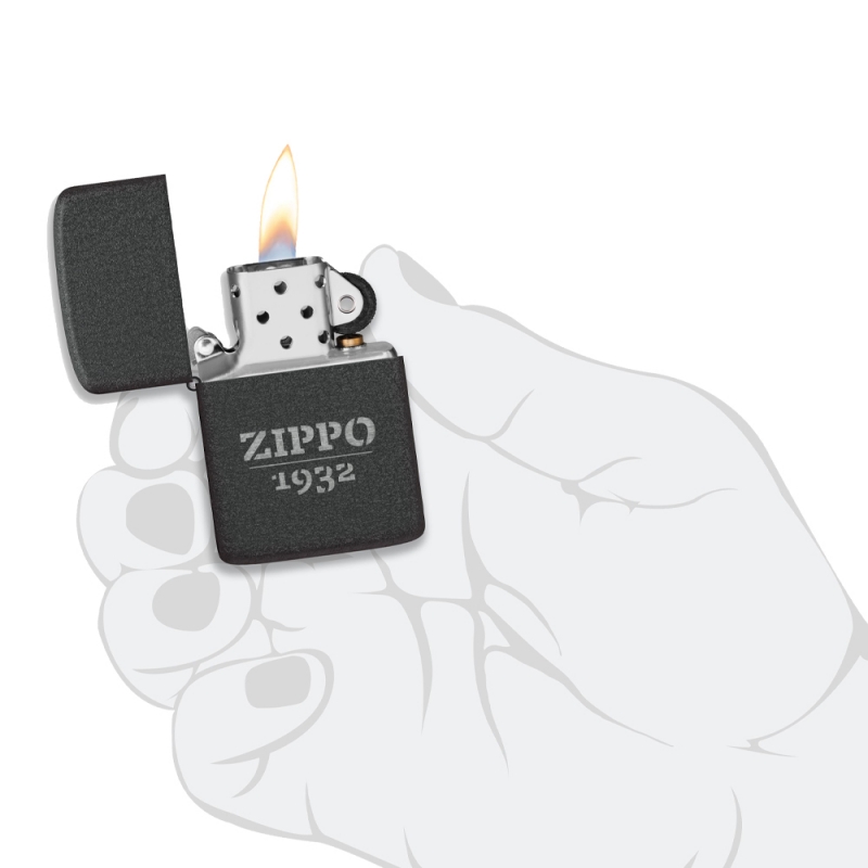 czarna matowa zapalniczka Zippo z systemem windproof czarna matowa zapalniczka Zippo z systemem windproof