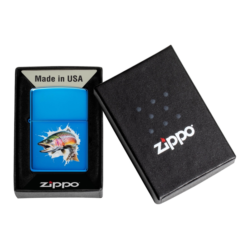 zapalniczka zippo w czarnym pudełeczku jako idealny prezent dla wędkarzy zapalniczka zippo w czarnym pudełeczku jako idealny prezent dla wędkarzy