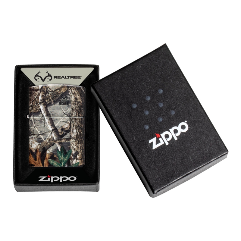 zapalniczka Zippo z grafiką prawdziwego lasu w czarnym pudełku zapalniczka Zippo z grafiką prawdziwego lasu w czarnym pudełku